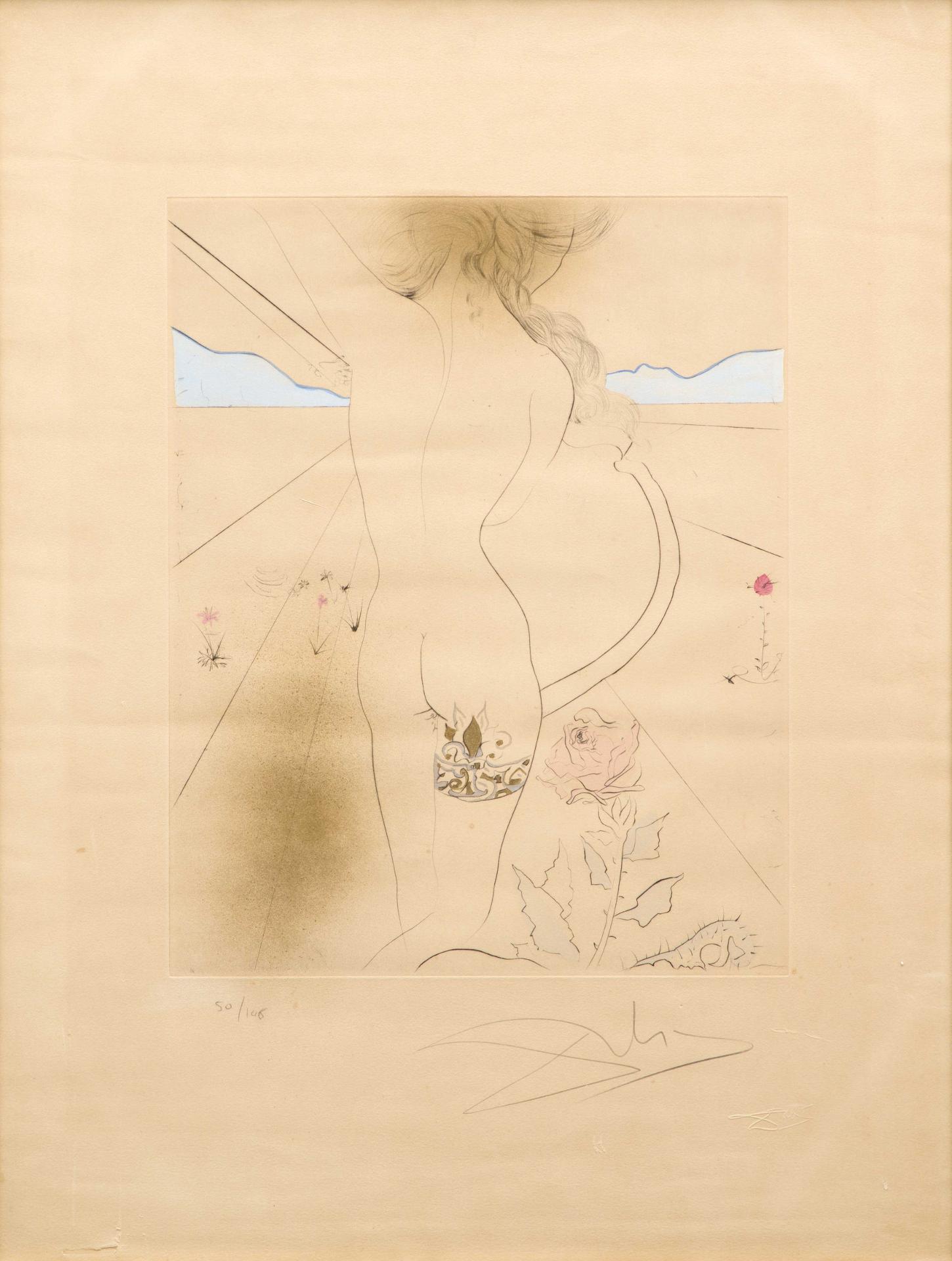 Salvador Dalí (1904-1989) - Nu à la jarretière (de la série / from the series « Hippies »), 1969-1970