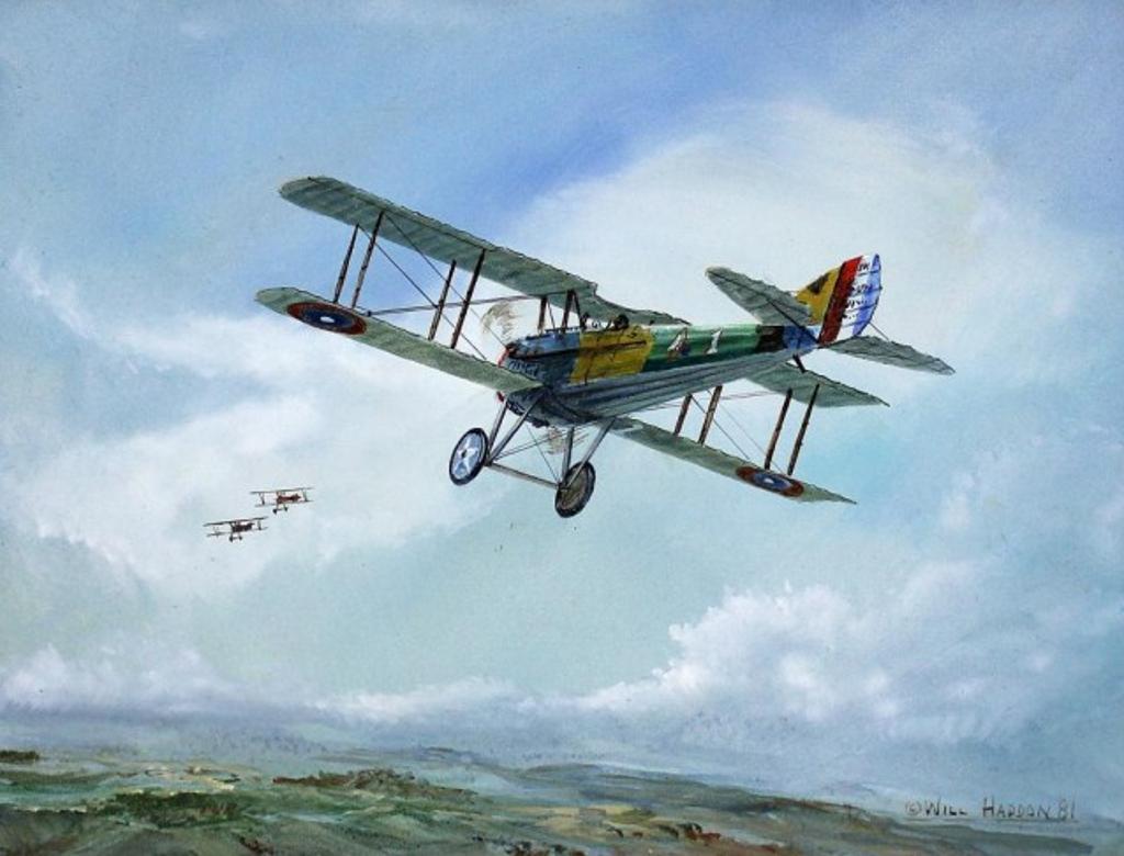 Will Haddon - SPAD biplane in air