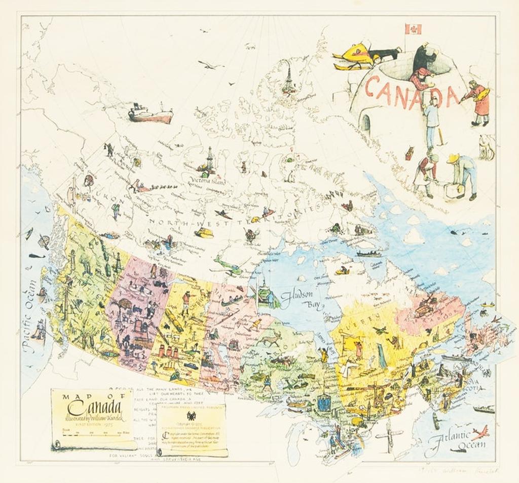 William Kurelek (1927-1977) - Map of Canada