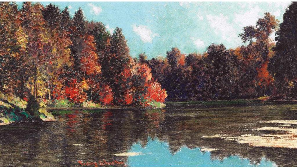 Frank (Franz) Hans Johnston (1888-1949) - October Lagoon, A Favourite Fishing Spot On The Penetang Peninsula