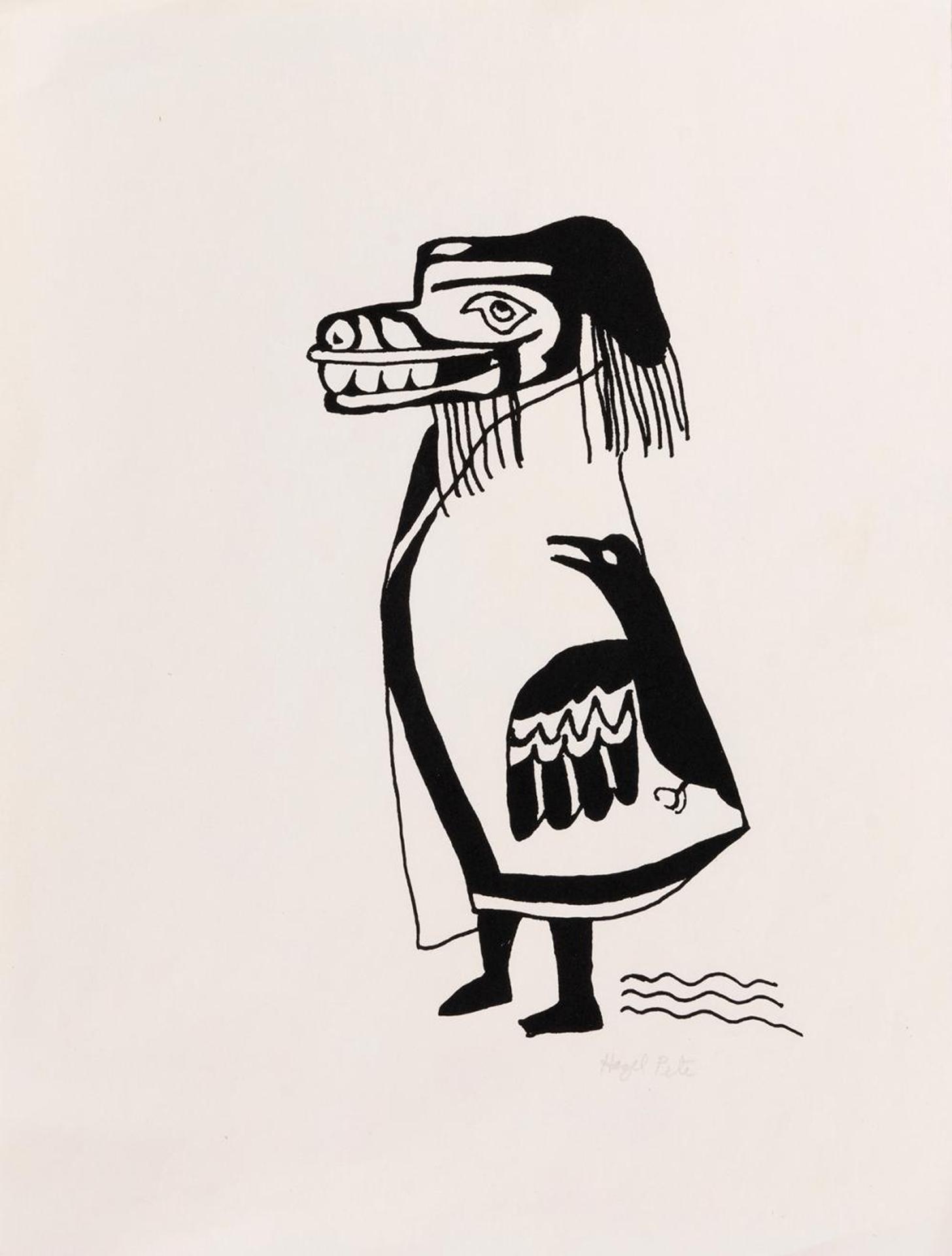 Hazel Pete (1914-2003) - Untitled - Figure with Mask and Cloak