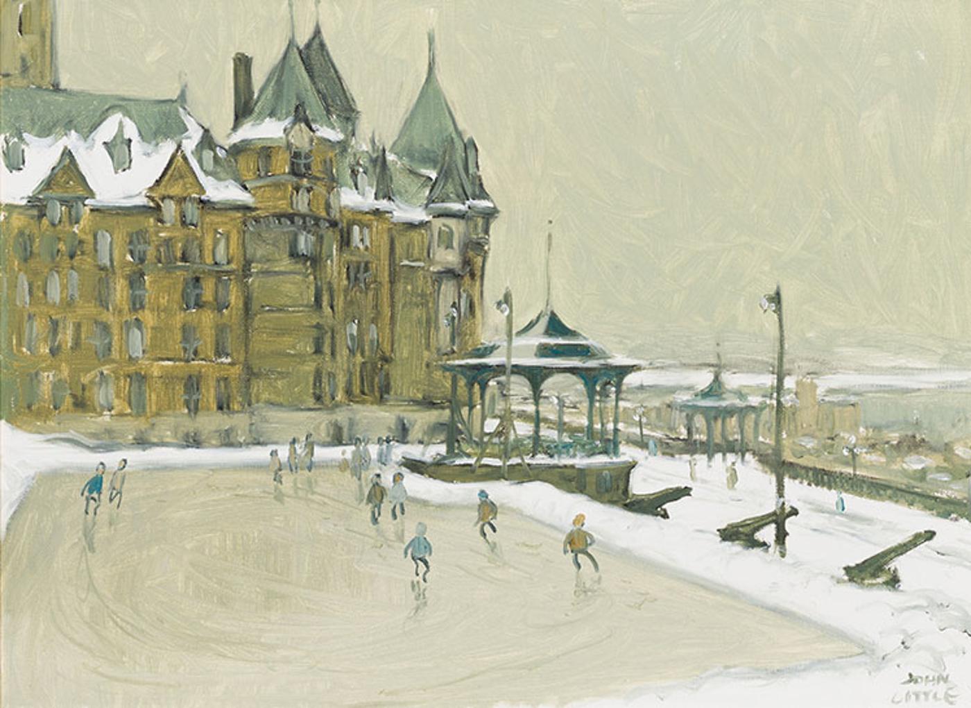 John Geoffrey Caruthers Little (1928-2024) - La Patinoire, Château Frontenac, Québec