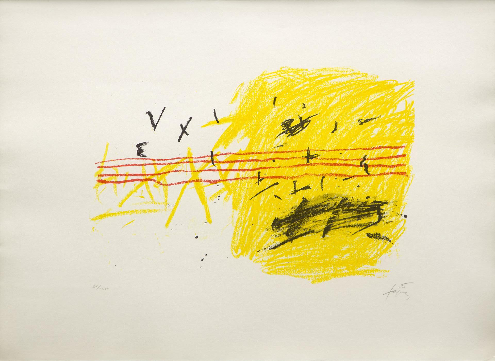 Antoni Tàpies (1923-2012) - Jaune , 1972