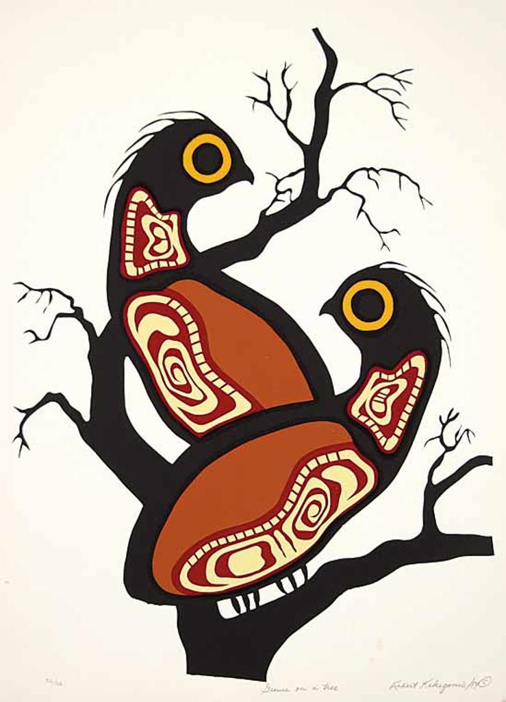 Robert Kakegamic (1944) - Grouse on a Tree #52/58