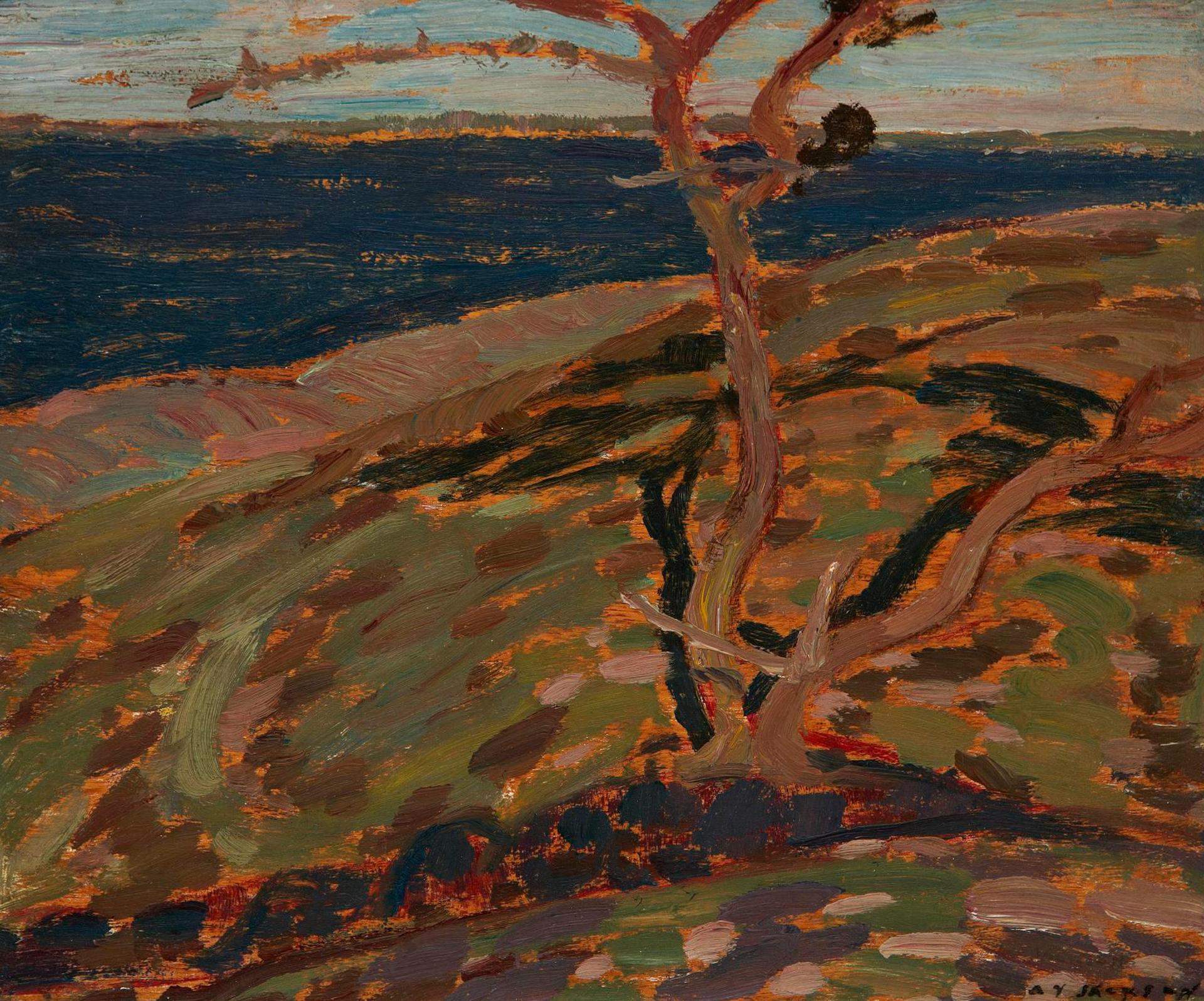 Alexander Young (A. Y.) Jackson (1882-1974) - Pine Island (study for a landscape on the reverse)