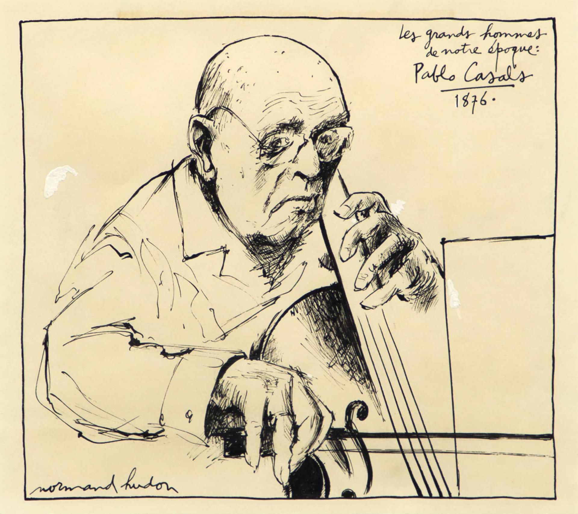Normand Hudon (1929-1997) - Pablo Casals (1876-) , n.d.