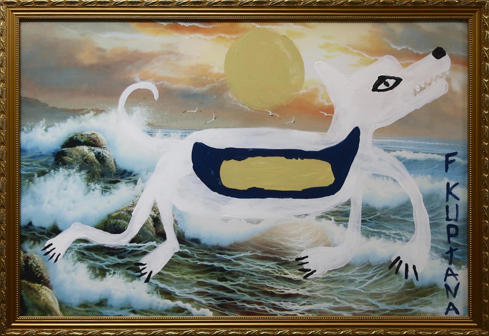 Floyd Kuptana (1964-2021) - Untitled (White Wolf)