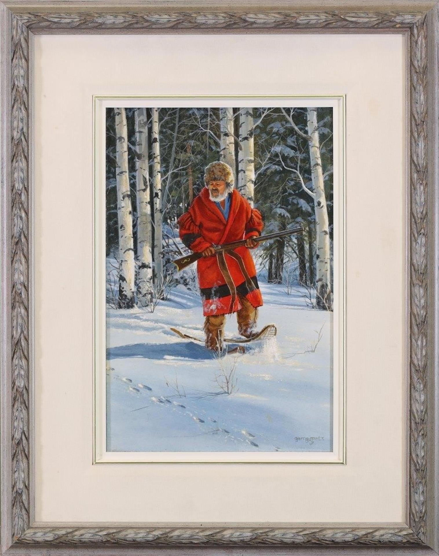 Gerry Michael Metz (1943-2018) - Untitled, Hunter on Snowshoes
