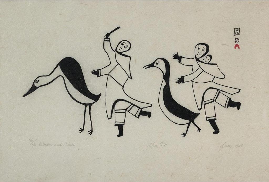 Lucy Qinnuayuak (1915-1982) - Women And Birds