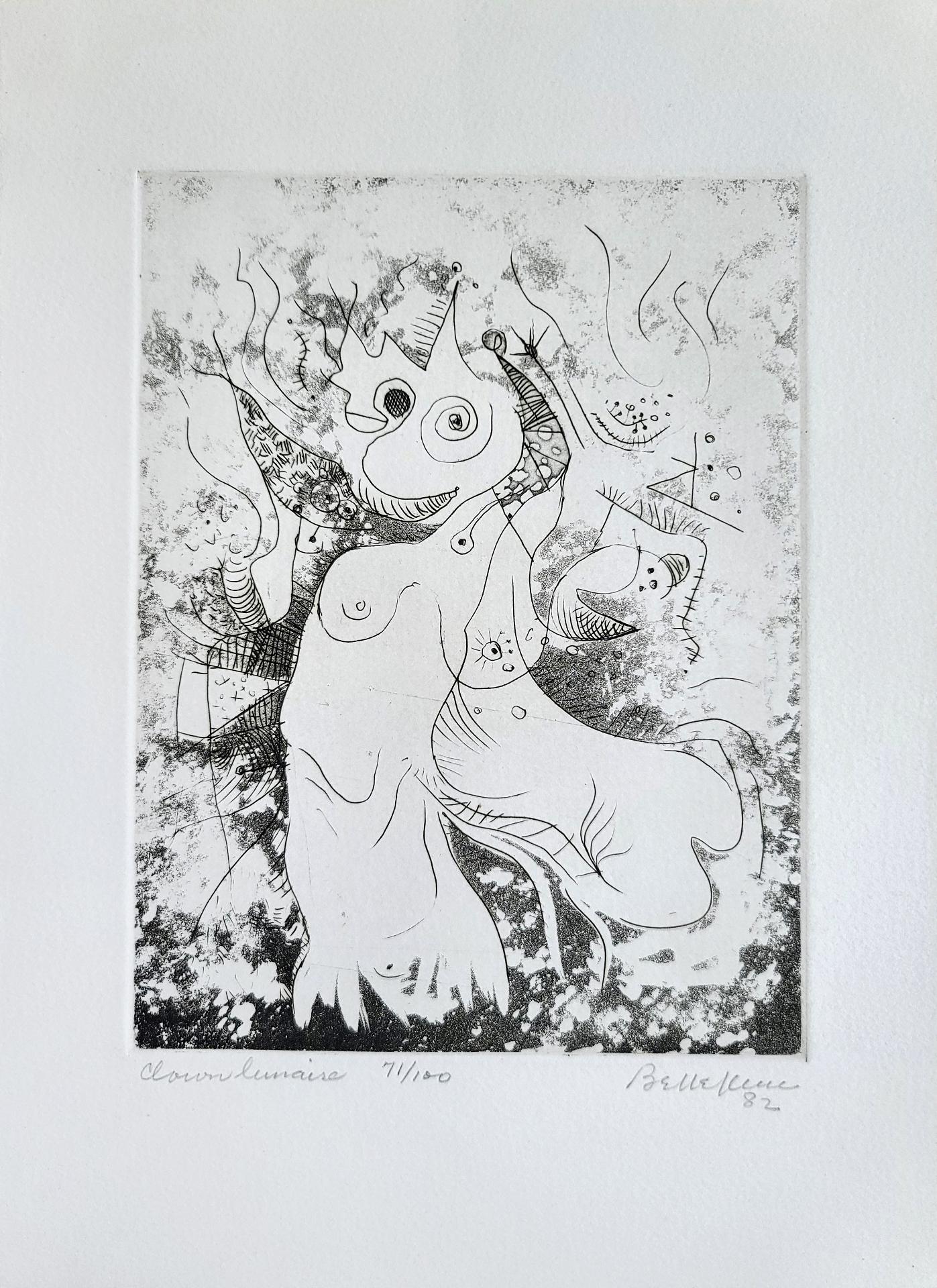 Léon Bellefleur (1910-2007) - Clown lunaire, 1982