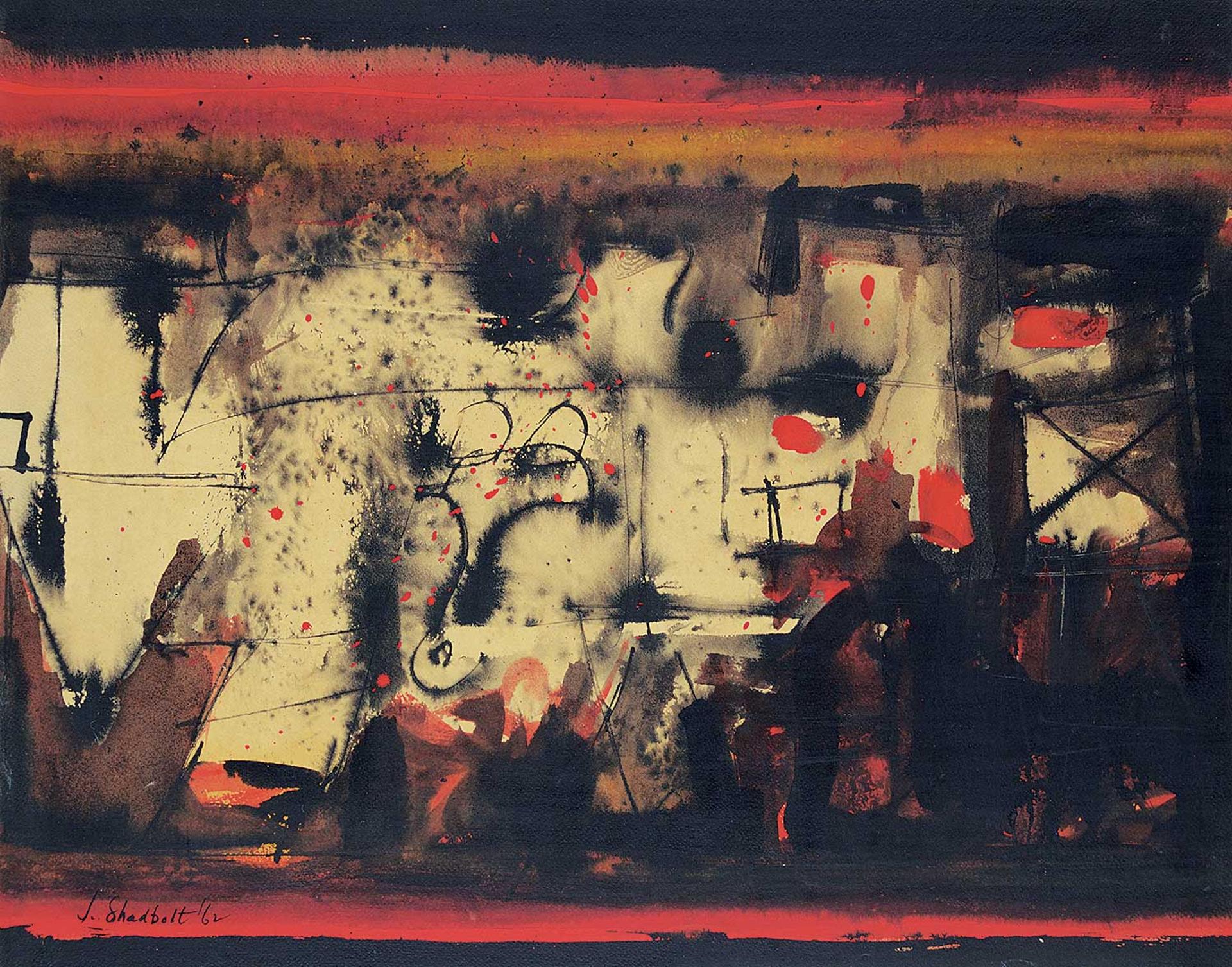 Jack Leaonard Shadbolt (1909-1998) - Untitled - Movements in Black and Red