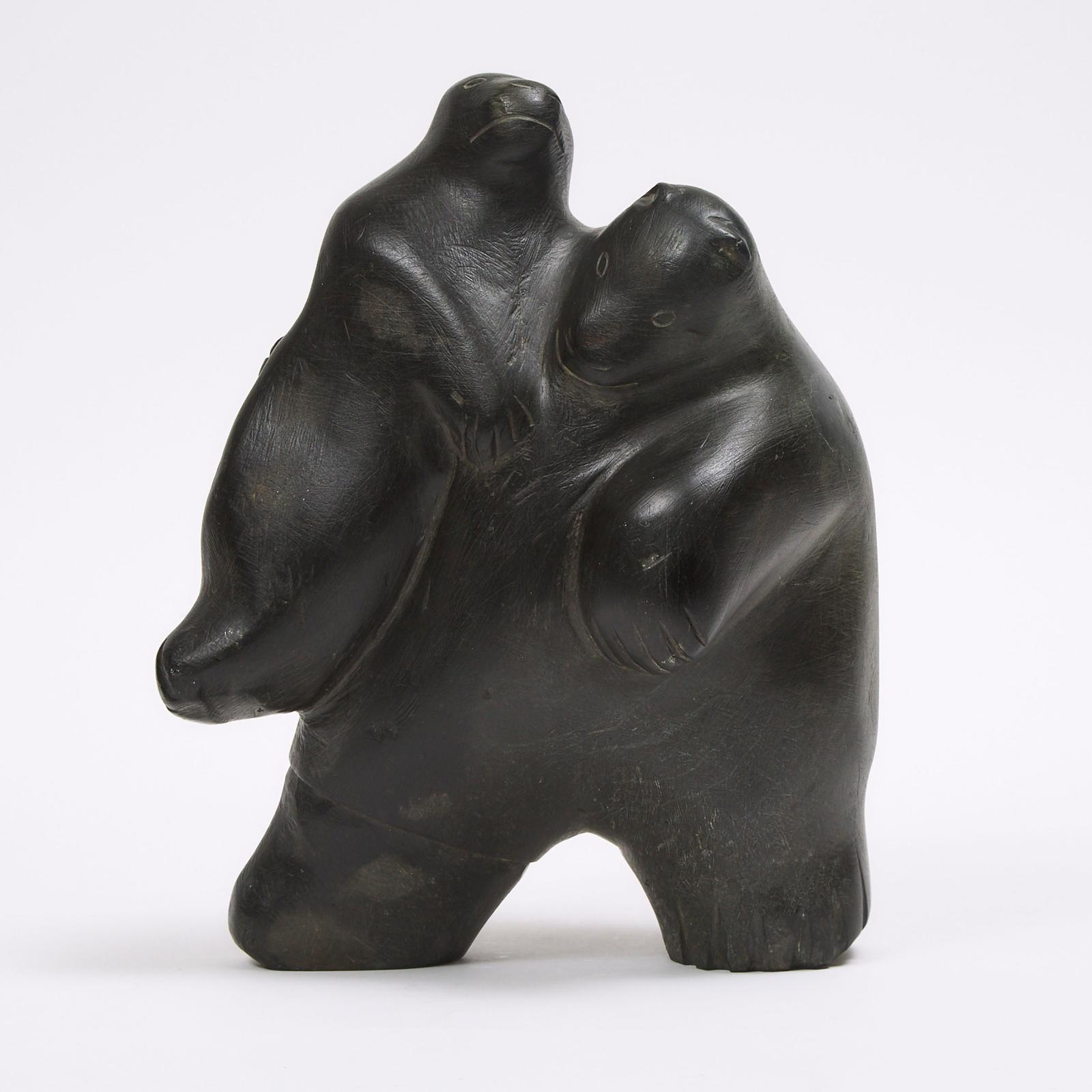 Tuna Iquliq (1935-2015) - Polar Bear And Seal