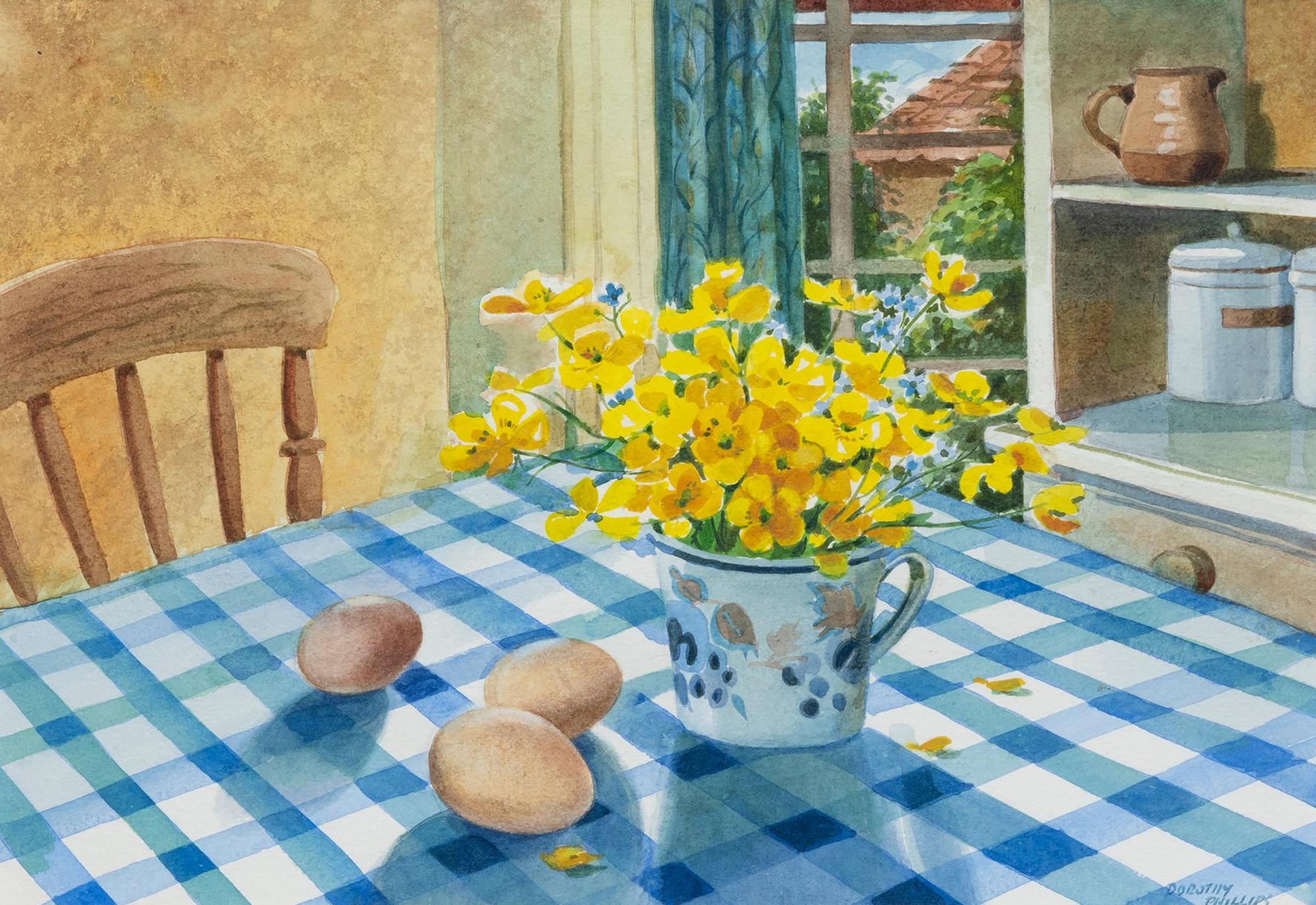 Dorothy Phillips - Still Life with Wildflowers and Eggs