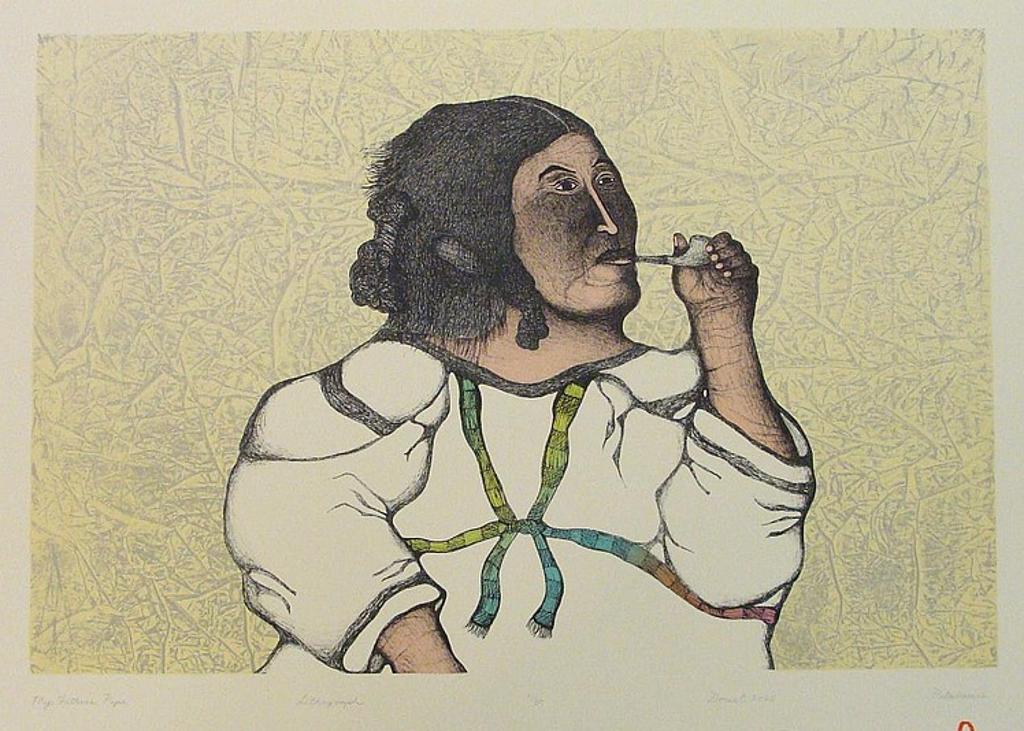 Pitaloosie Saila (1942-2021) - Cape Dorset My Father's Pipe