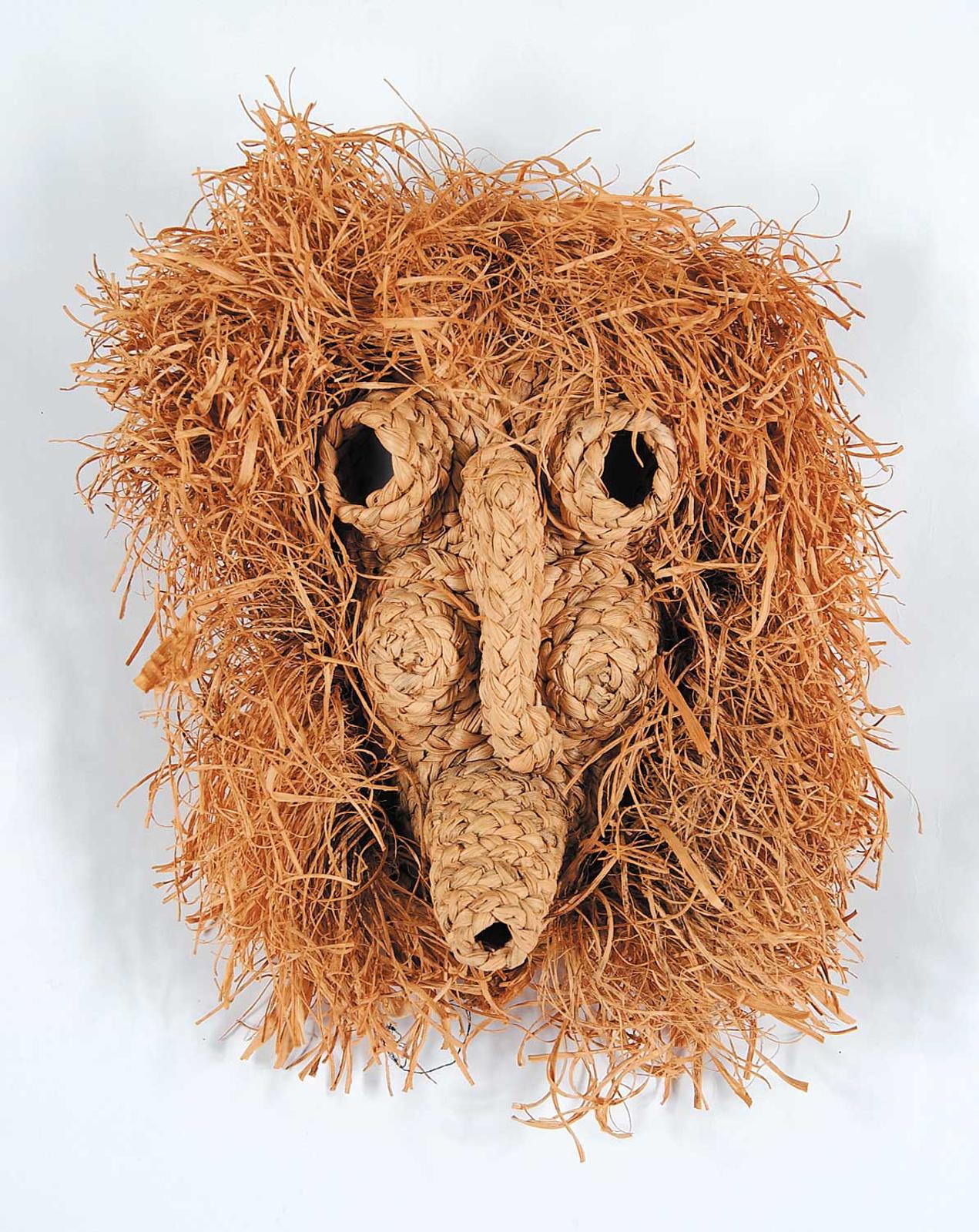 Hiyasa'ta Iroquois - Oval Corn Husk Medicine Society Mask