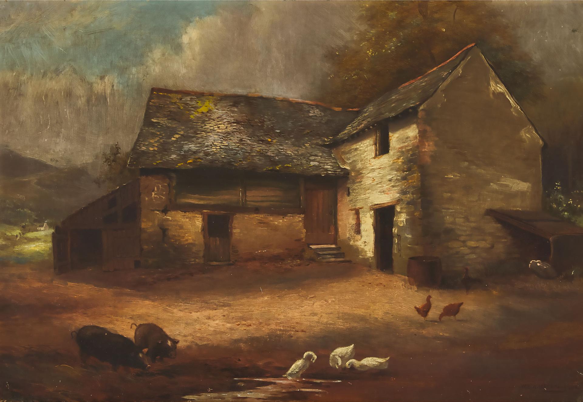 Wycliffe Egginton - An Old English Farm Yard, 1902