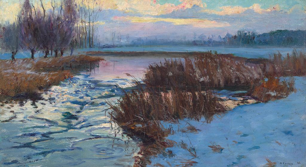 Maurice Galbraith Cullen (1866-1934) - Wintery Marshes, Quebec