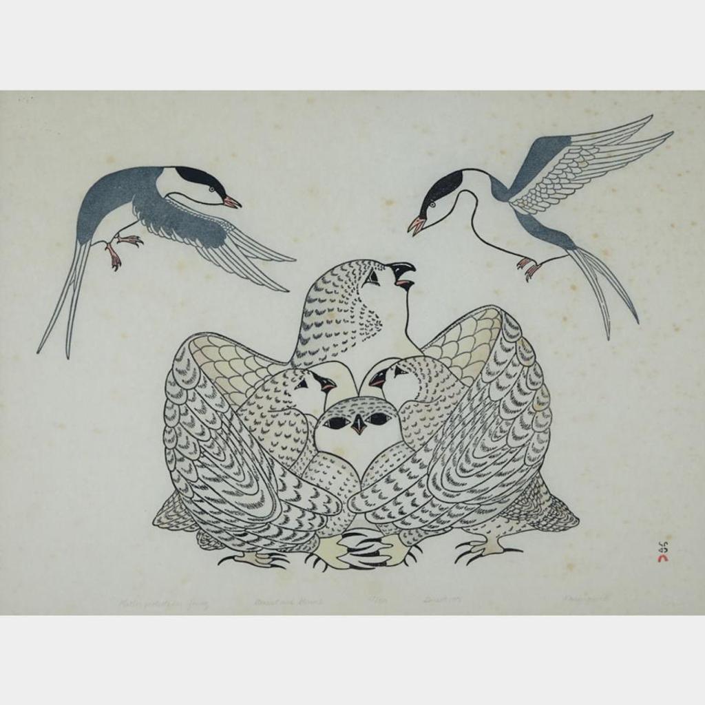 Kananginak Pootoogook (1935-2010) - Mother Protects Her Young