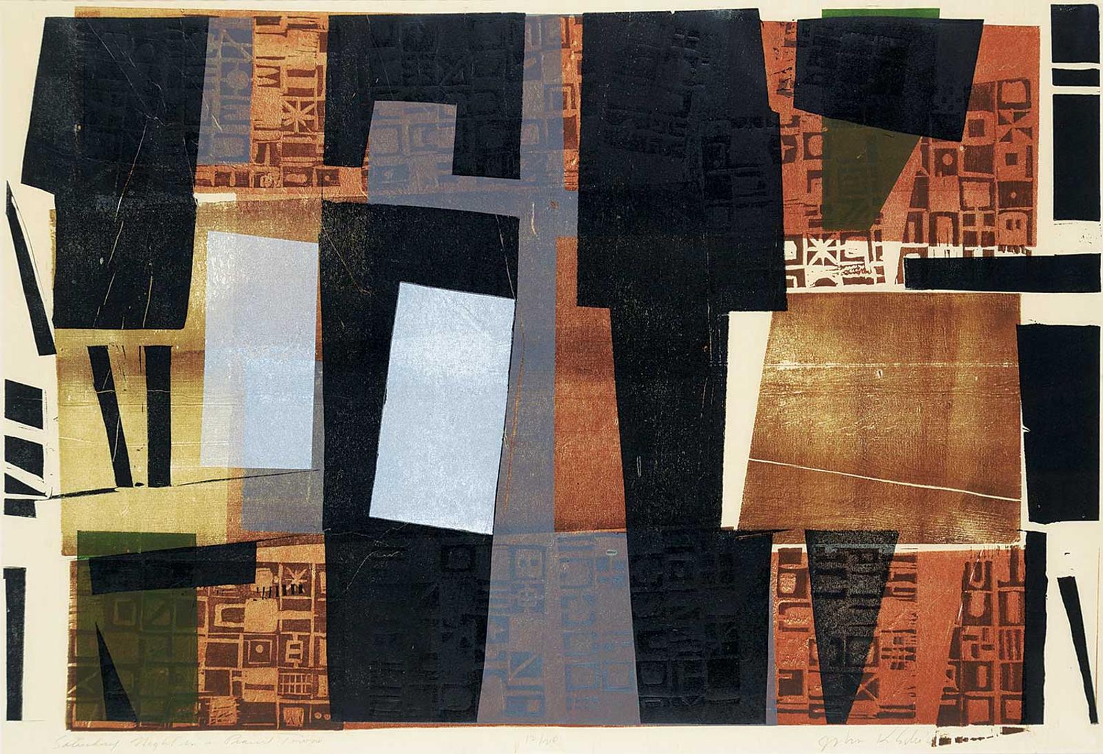 John Kenneth Esler (1933-2001) - Saturday Night in a Prairie Town #12/20