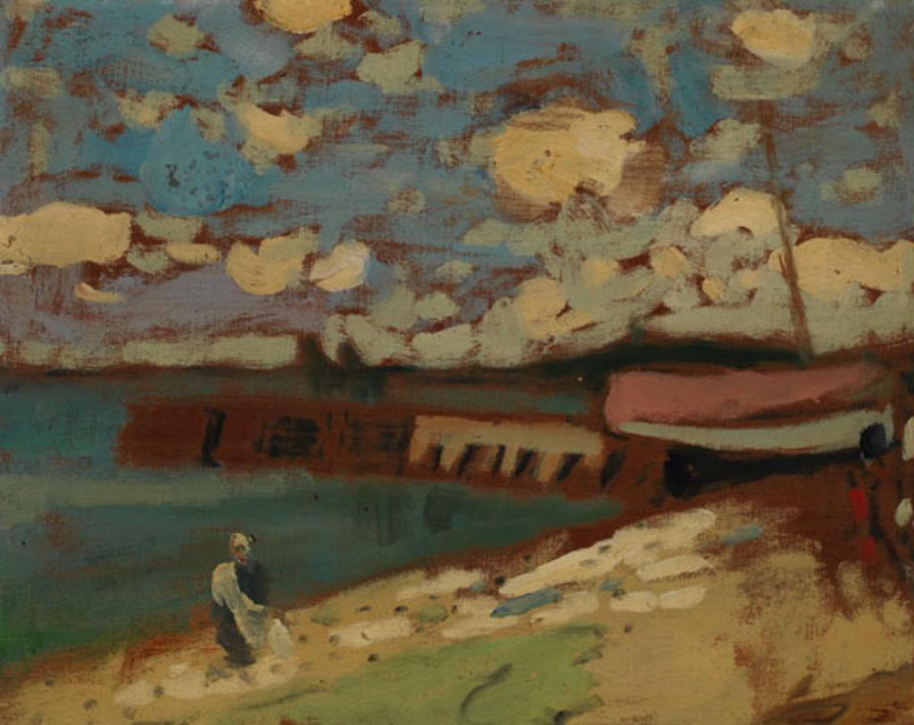 James Wilson Morrice (1865-1924) - Figure Walking Along the Shore