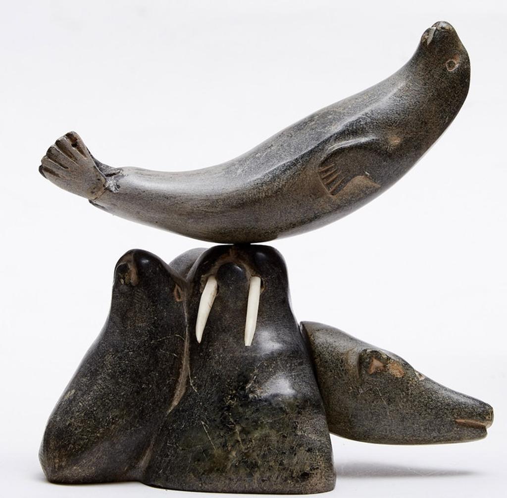 Mususi Uniurtitak Ainalik (1963) - Composition with Walrus, Seals, Bear and Face