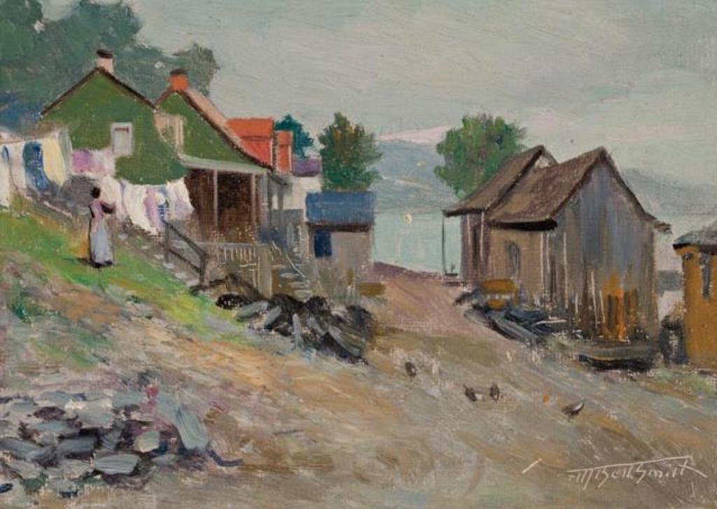 Frederic Martlett Bell-Smith (1846-1923) - Hanging Laudry, West Coast Village