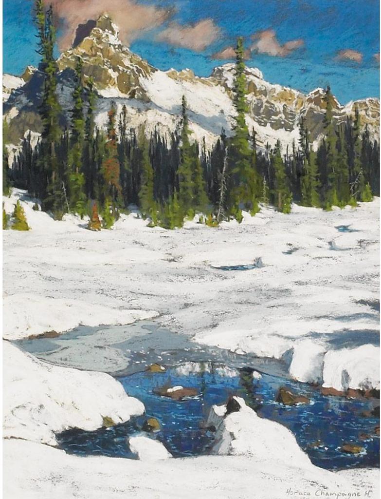 Horace Champagne (1937) - Morning Sun, Late March, Cathedral Mountain, Lake O’Hara, Yoho Nat. Pk. B.C.
