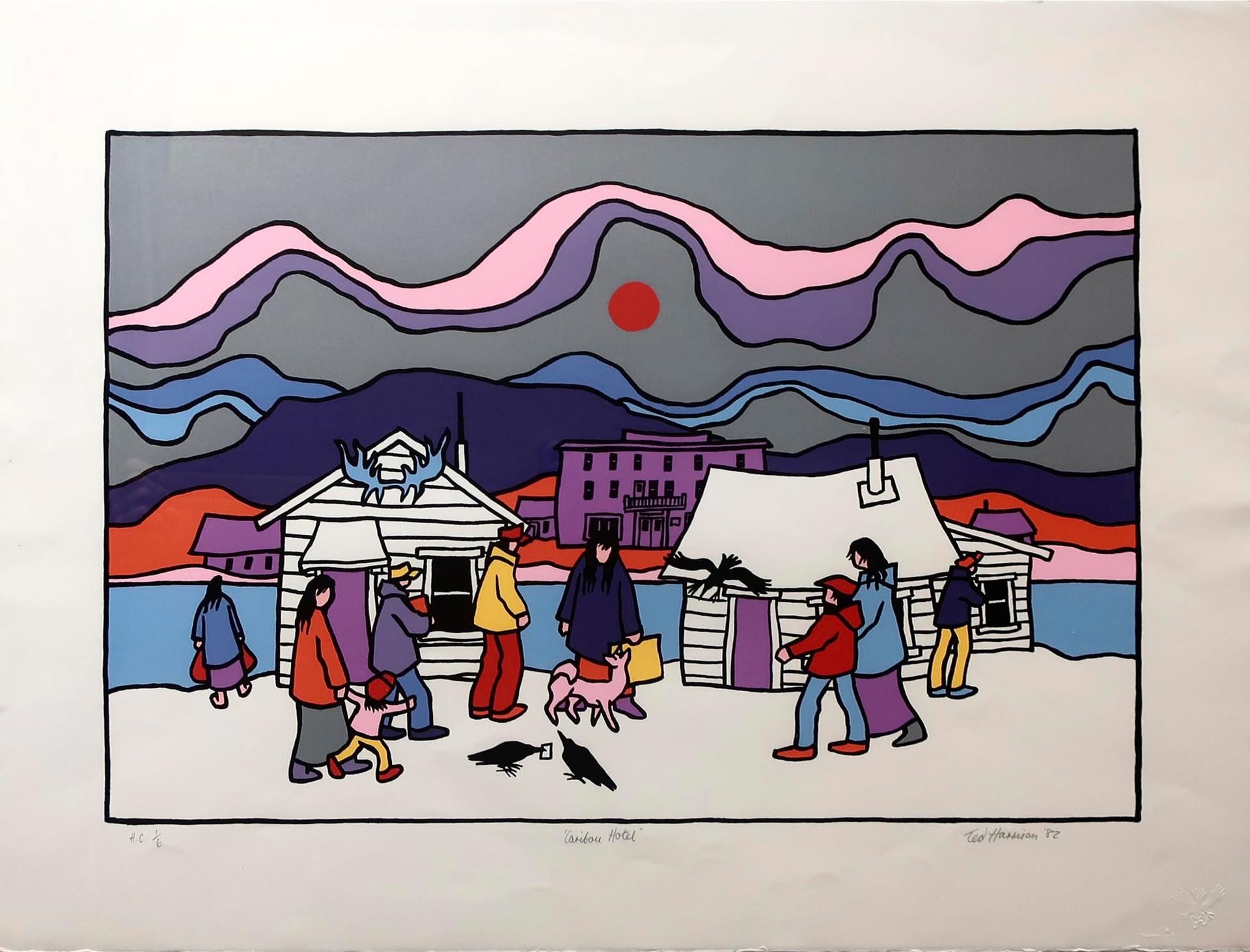 Ted Harrison (1926-2015) - Caribou Hotel