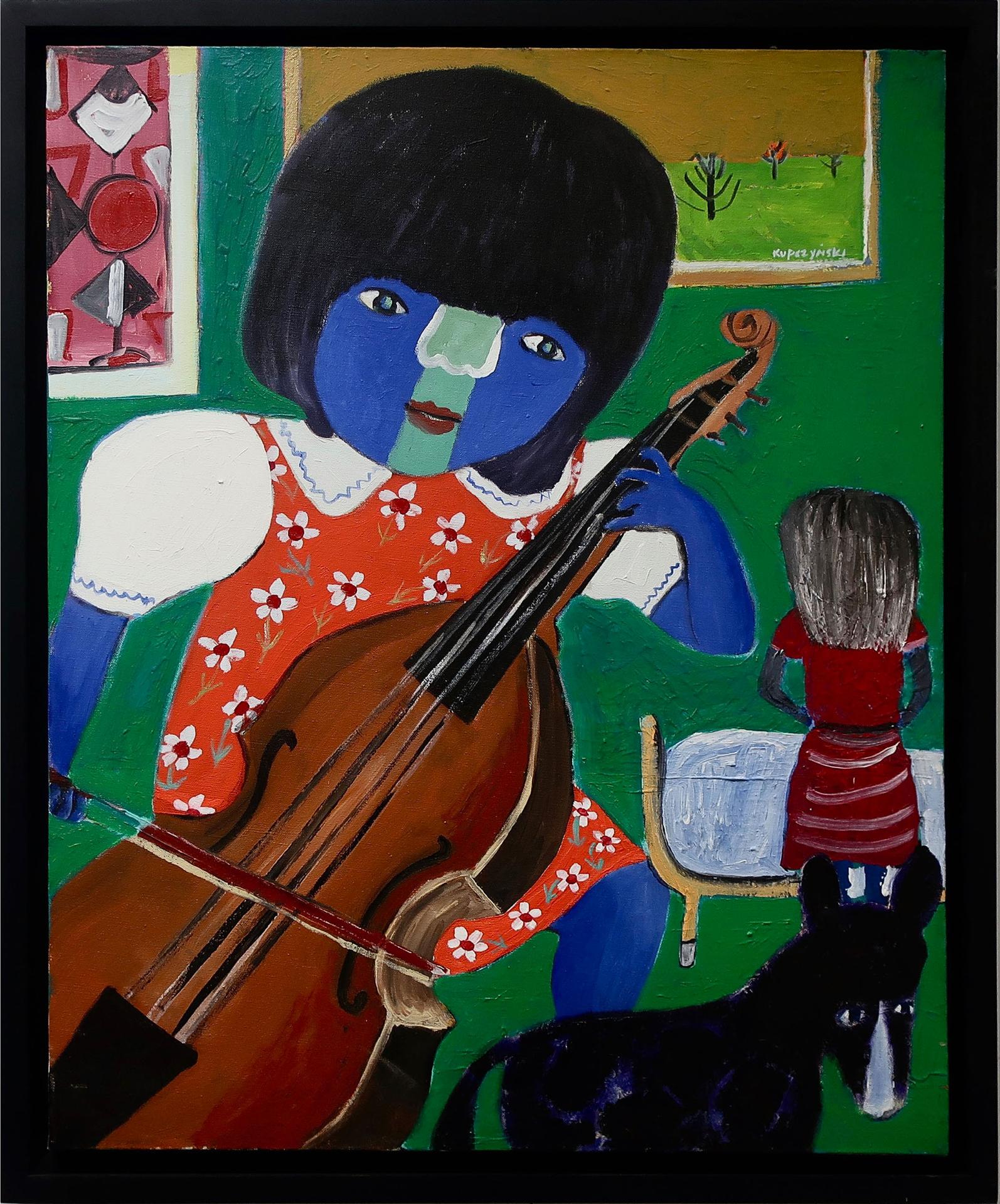 Zbigniew Stanley Kupczynski (1928-2024) - Untitled (Girl With Cello)