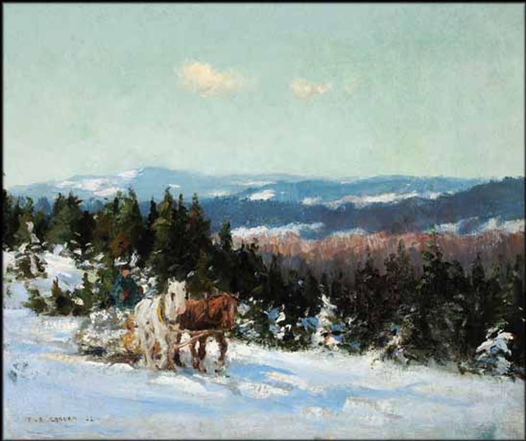 Frederick Simpson Coburn (1871-1960) - Hauling Logs