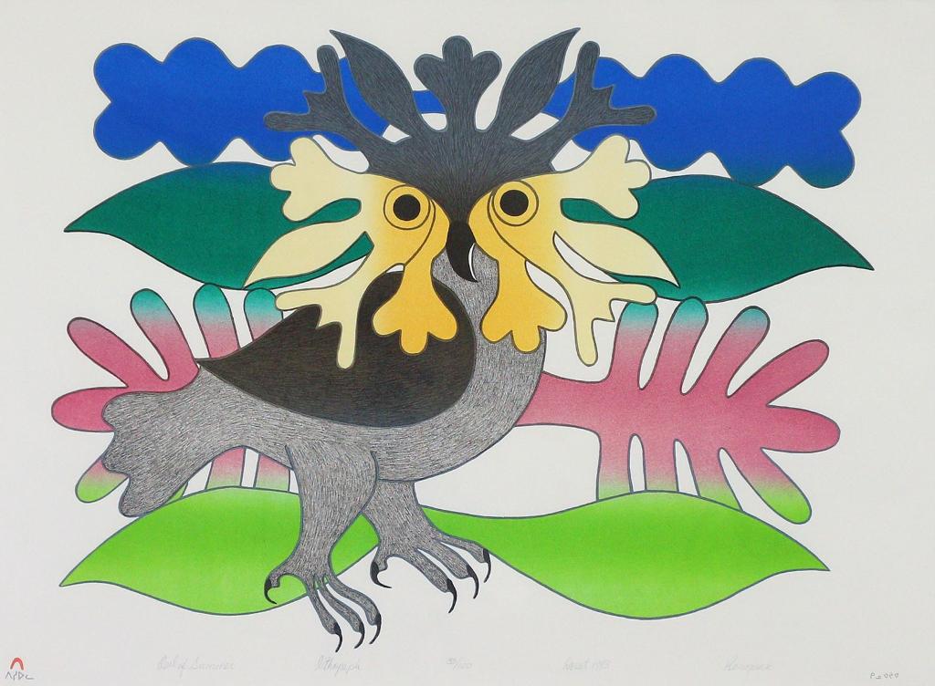 Kenojuak Ashevak (1927-2013) - Owl Of Summer; 1983