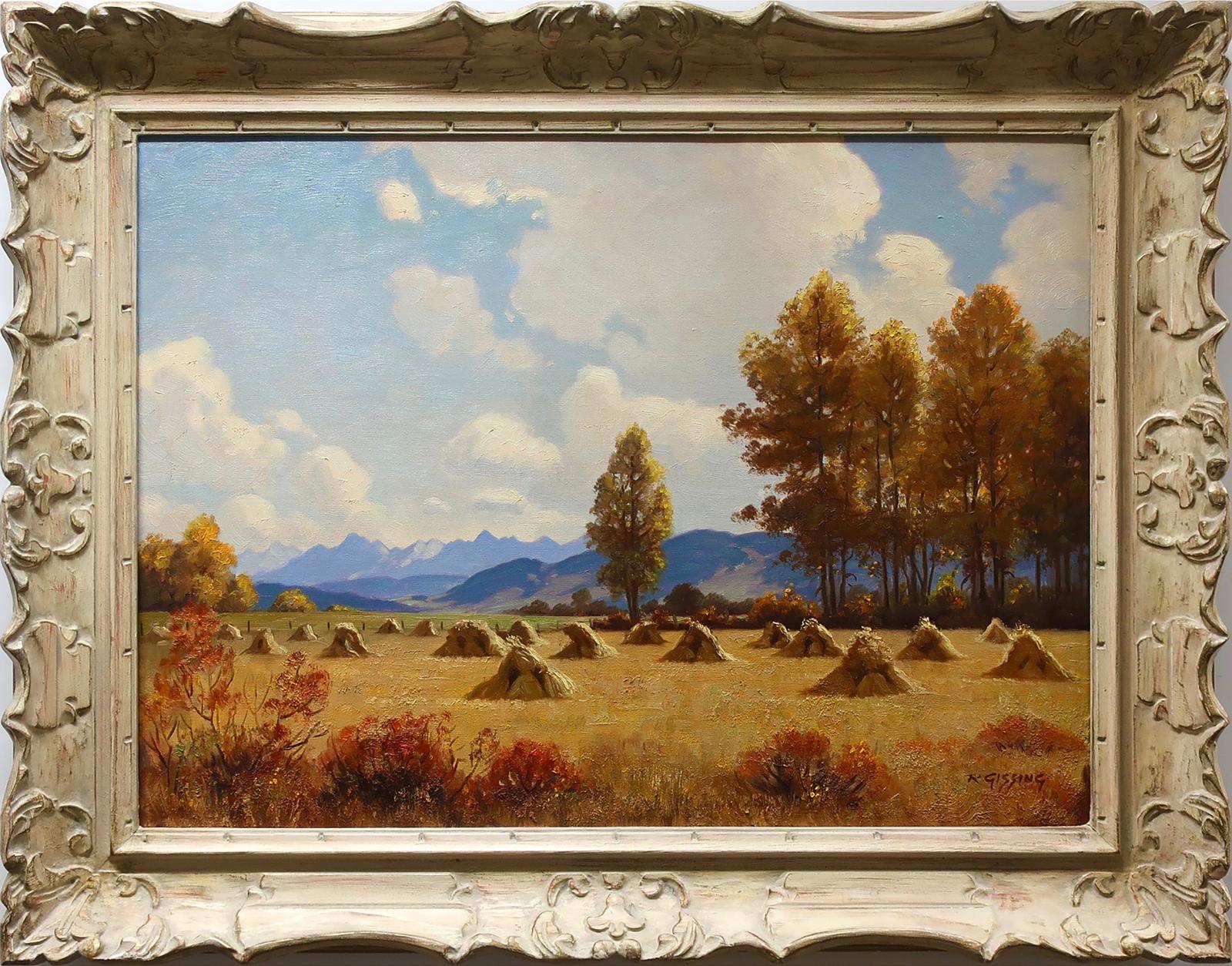 Roland Gissing (1895-1967) - Untitled (Wheat Stooks)