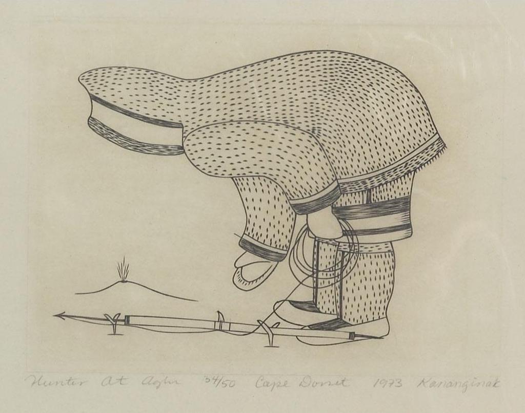Kananginak Pootoogook (1935-2010) - Hunter At Aglu