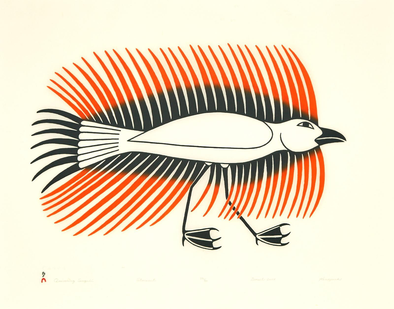 Kenojuak Ashevak (1927-2013) - Quivering Seagull