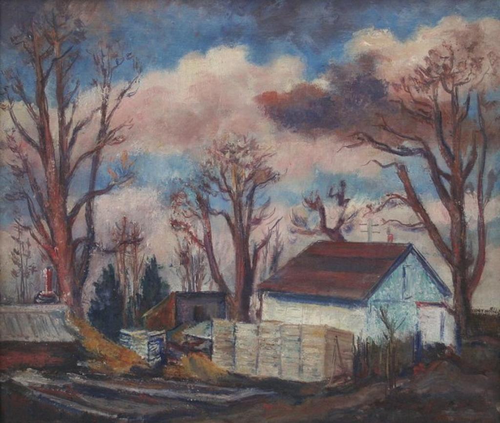 Bedrich Mudroch - Rural Landscape with Farmhouse