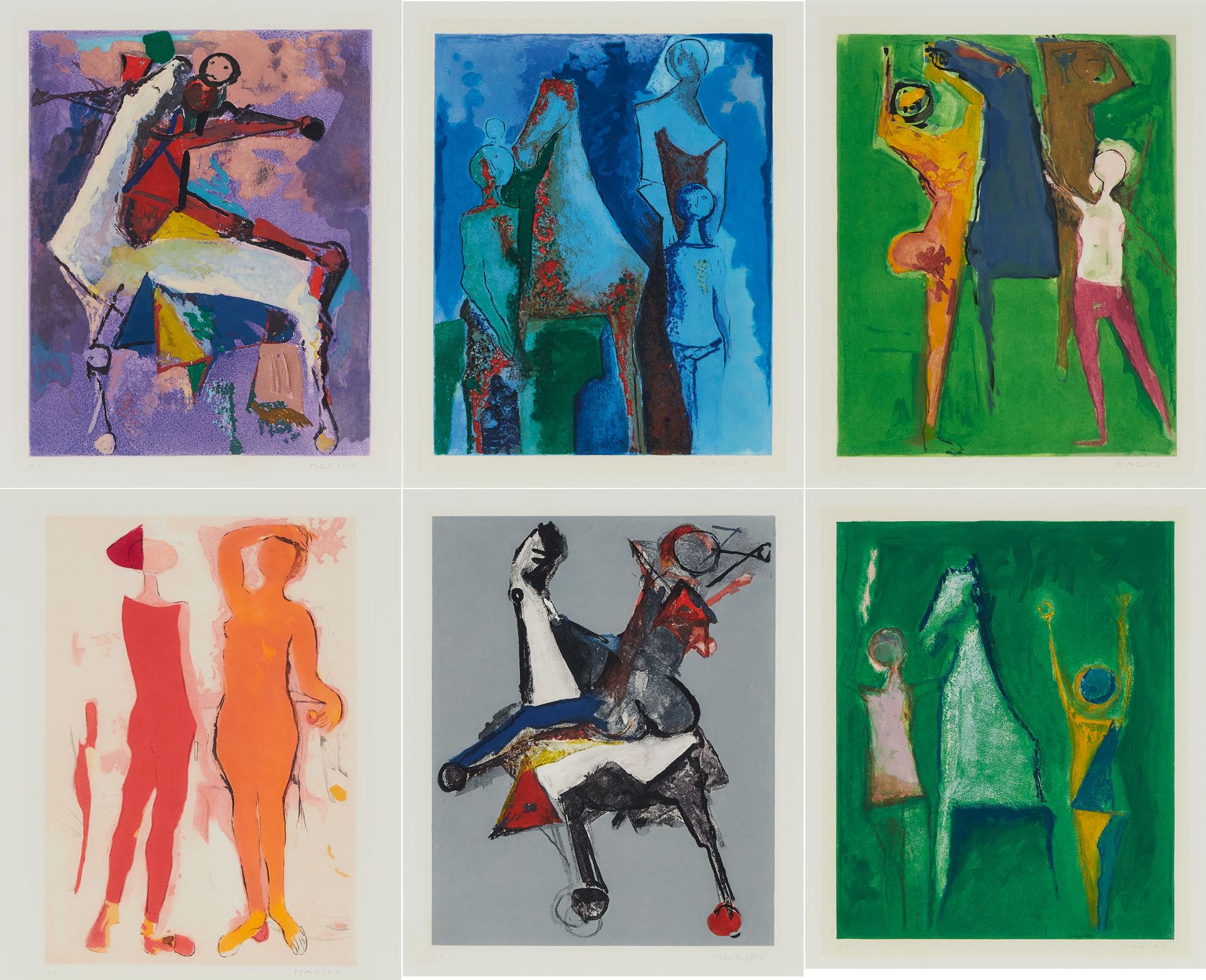 Marino Marini (1901-1980) - Six Plates, I, Ii, Iv, V, Vii, Viii, From