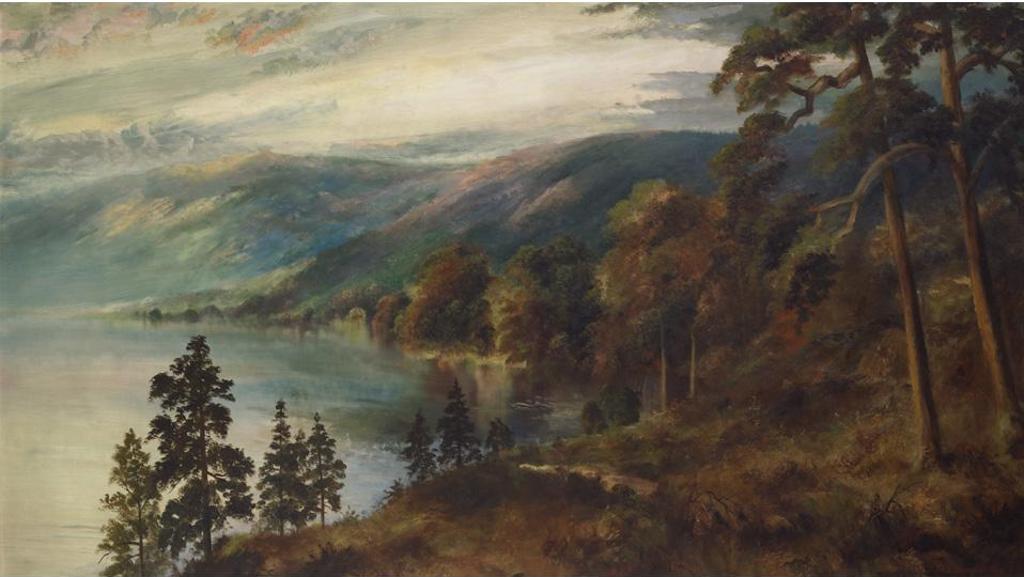 Reverend John Williams Ogden (1859-1936) - Sunset On Lake Okanagan, B.C.