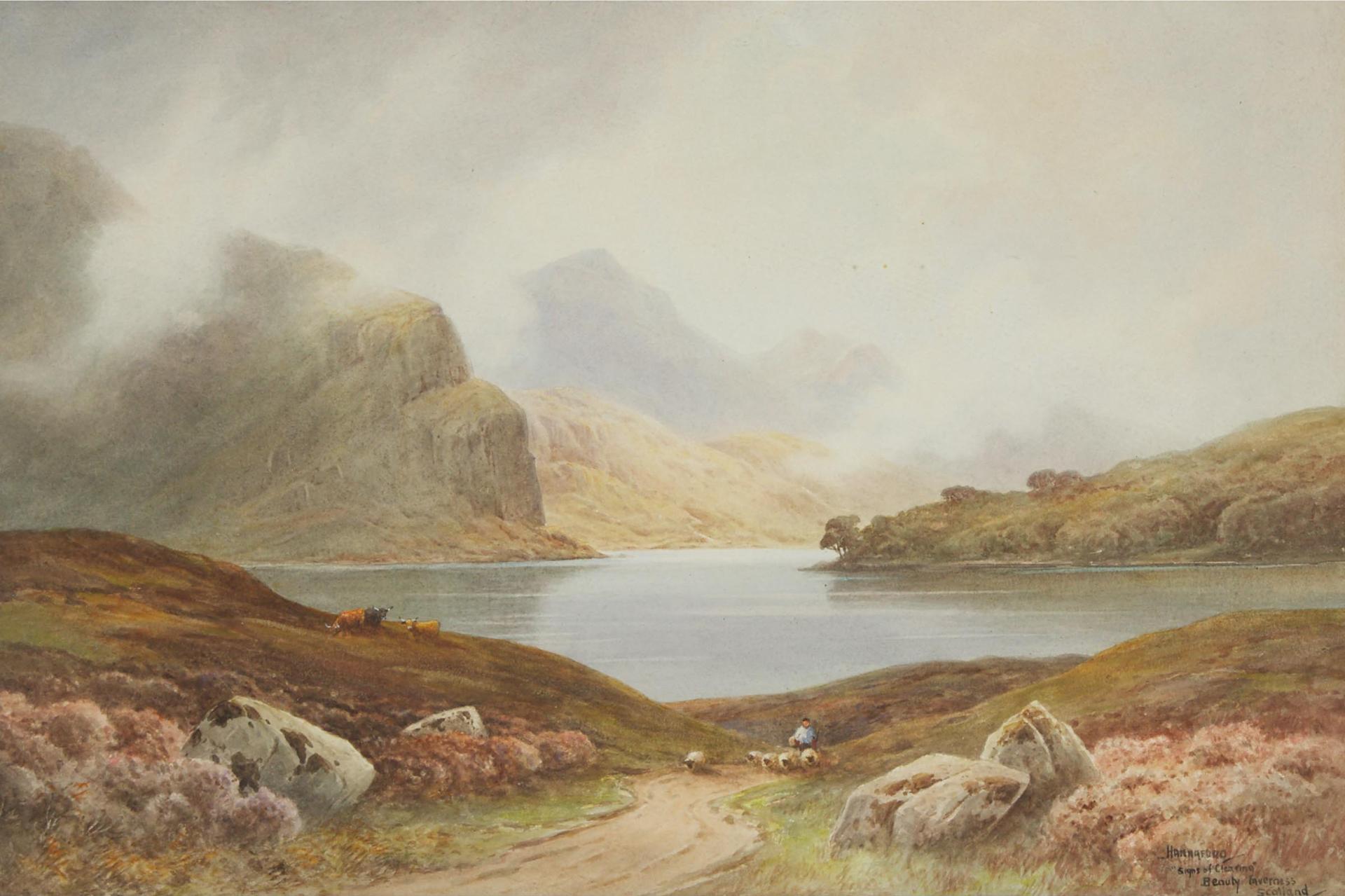 Charles E. Hannaford (1863-1955) - Signs Of Clearing, Beauty Inverness, Scotland
