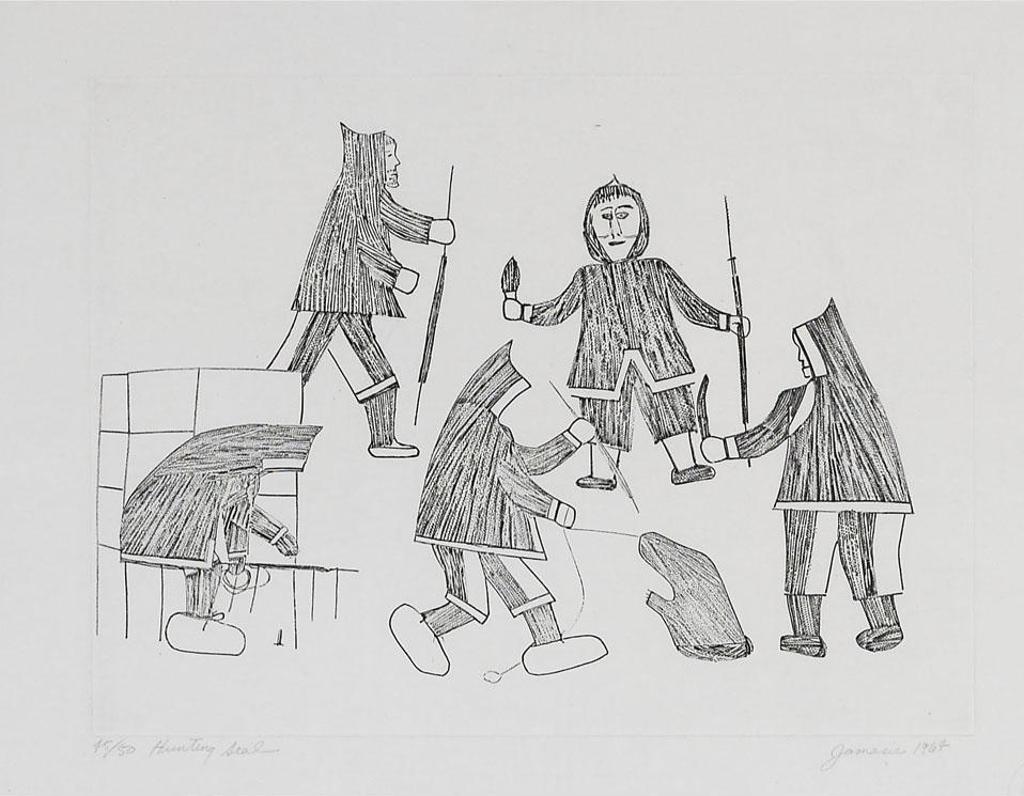 Jamasie Teevee (1910-1985) - Hunting Seal