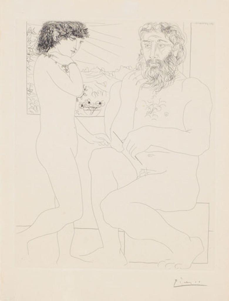 Pablo Ruiz Picasso (1881-1973) - Sculpteur et modèle debout
