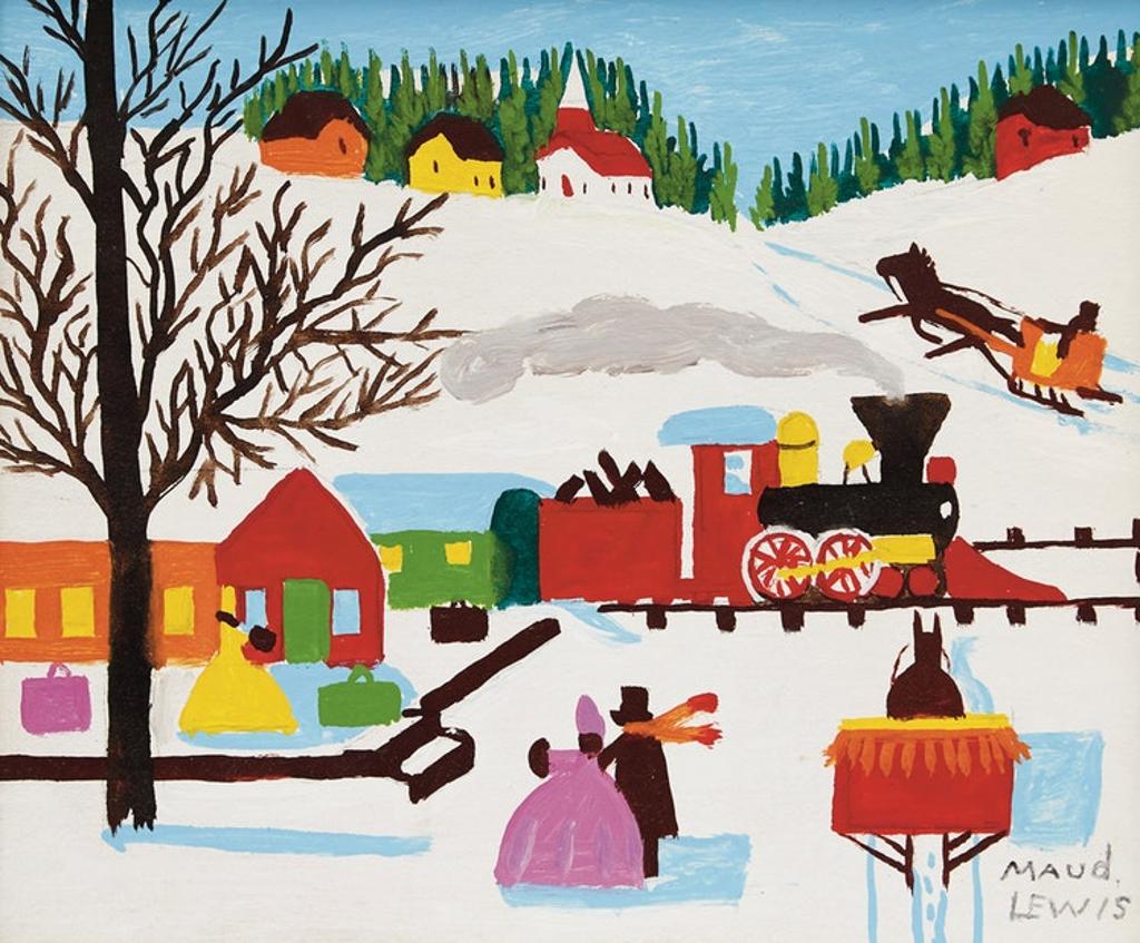 Maud Kathleen Lewis (1903-1970) - Train through Town