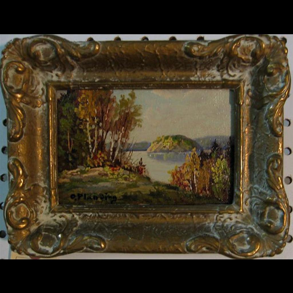 Otto Planding (1887-1964) - Autumn Lake Scene