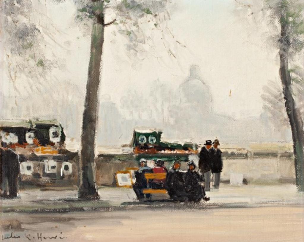 Jules Rene Herve (1887-1981) - Les Bouquinistes, Paris