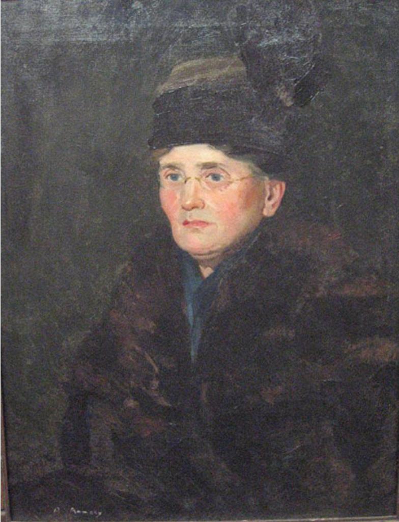 A. Ramsey - Portrait Of A Lady With Fur Hat And Coat