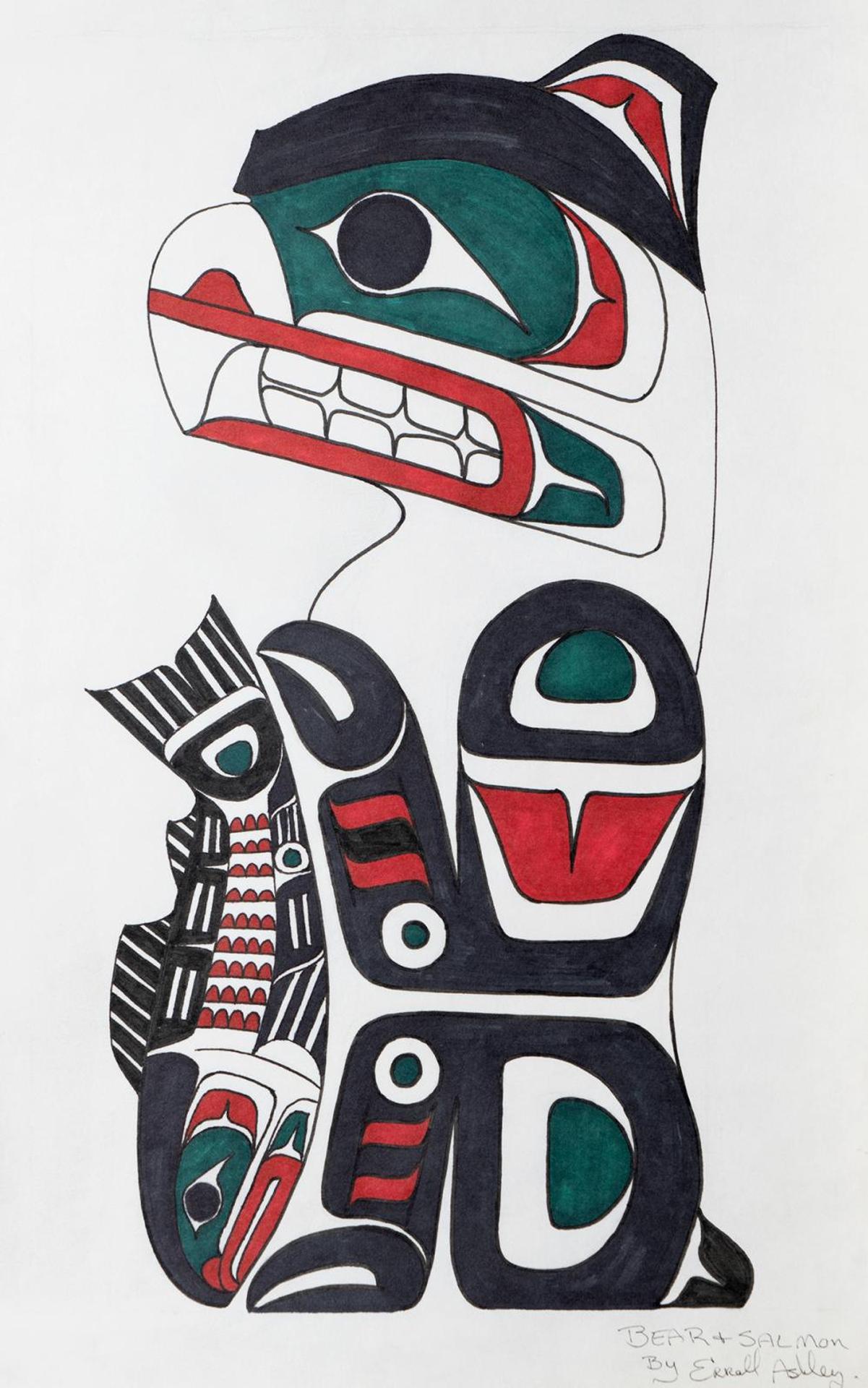 Erroll Ashley (1964) - Bear and Salmon