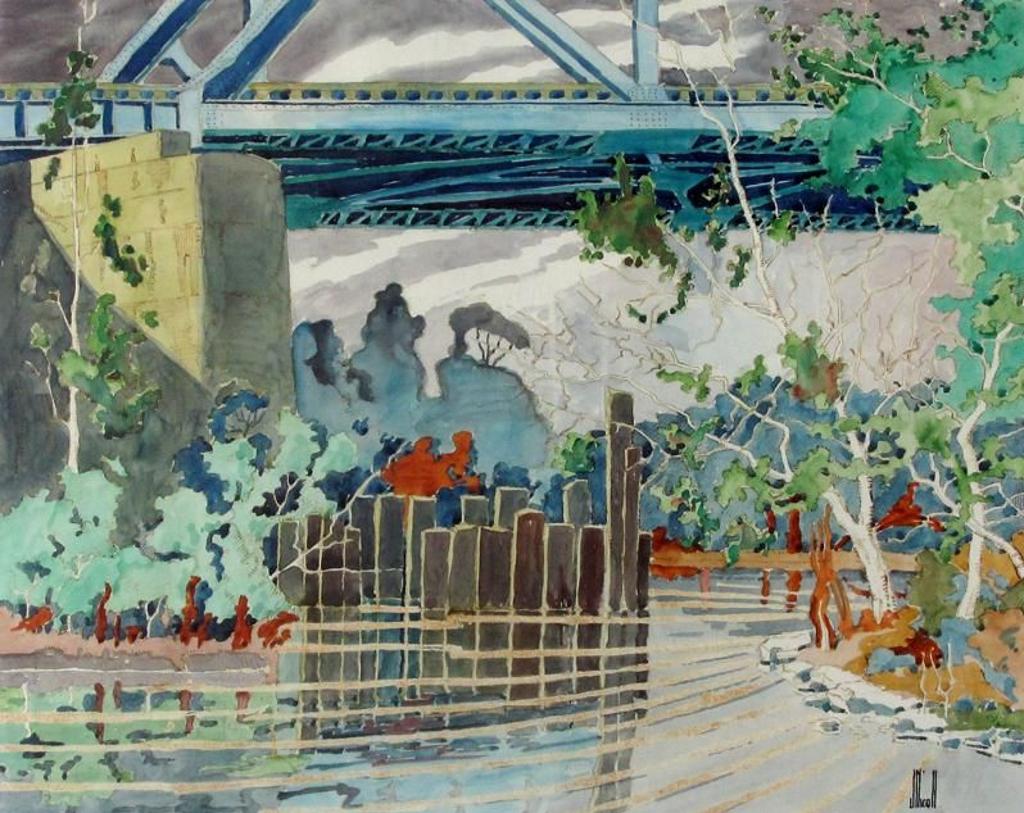 James (Jim) McLaren Nicoll (1892-1986) - Railway Bridge (Bowness, Alta)