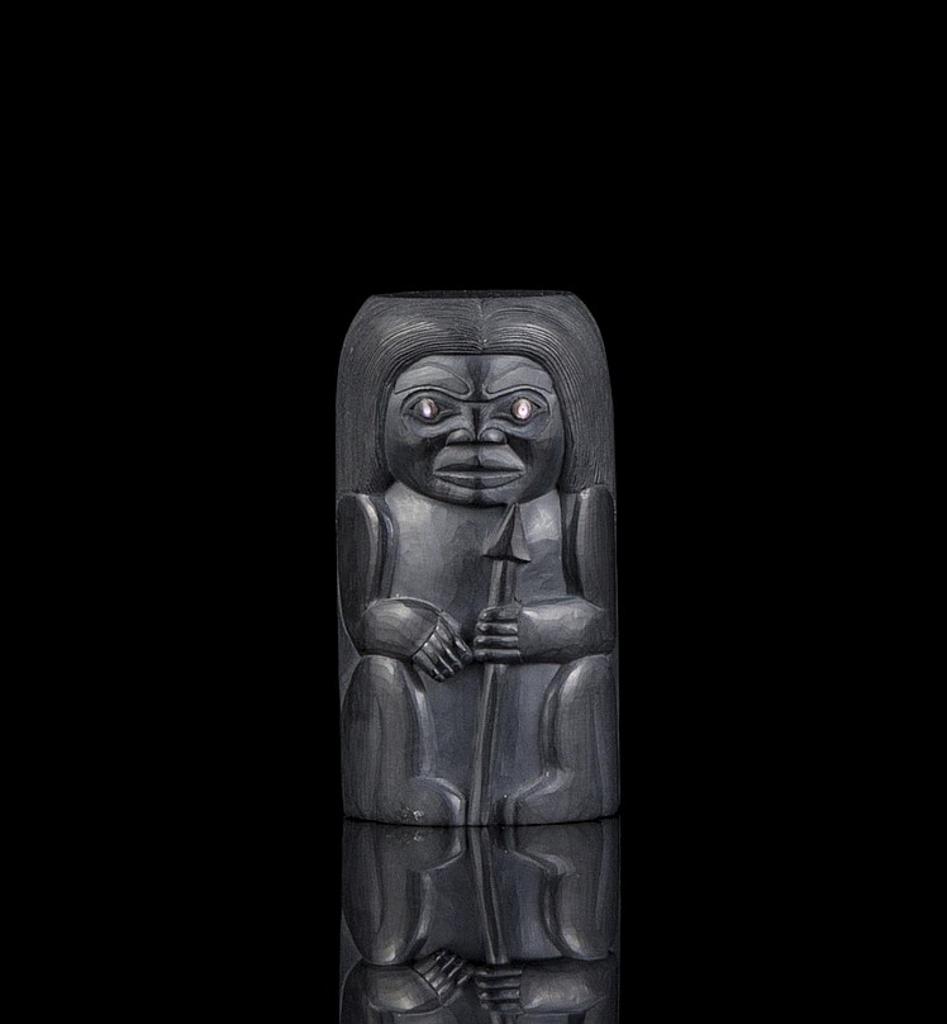 Andrew Williams - a carved argillite post figure