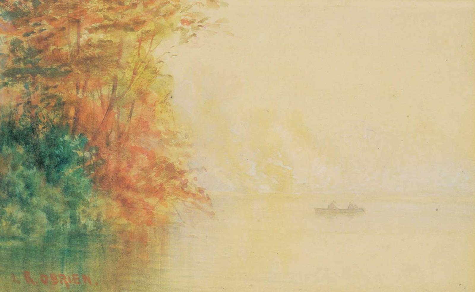 Lucius Richard O'Brien (1832-1899) - Untitled - Canoeing in the Mist