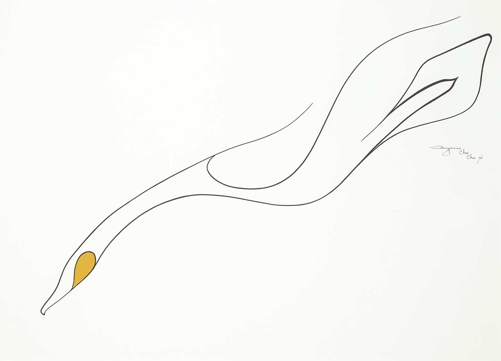Benjamin Chee Chee (1944-1977) - Untitled - Goose in Flight