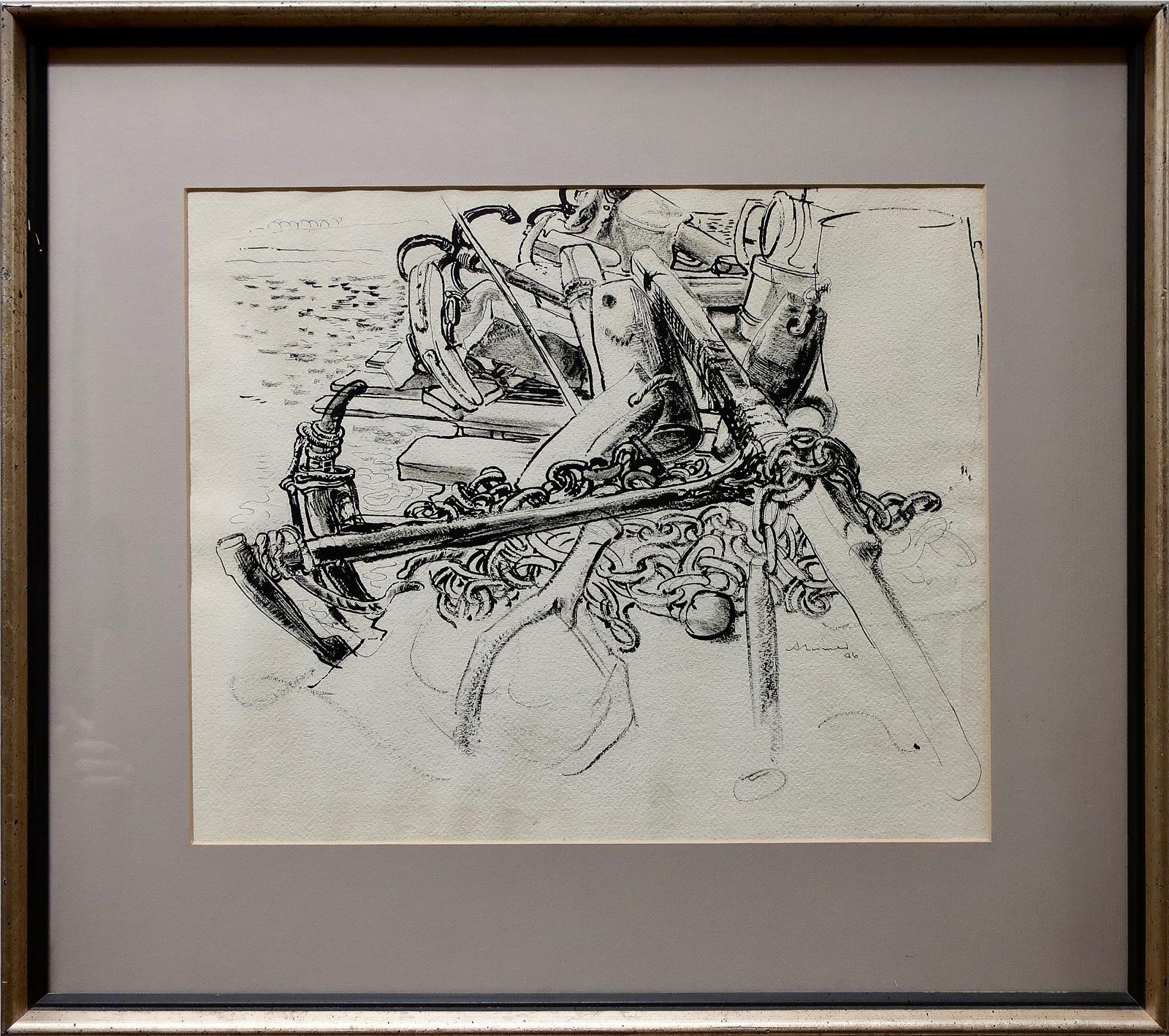 Arthur Lismer (1885-1969) - 'gear On The Dock